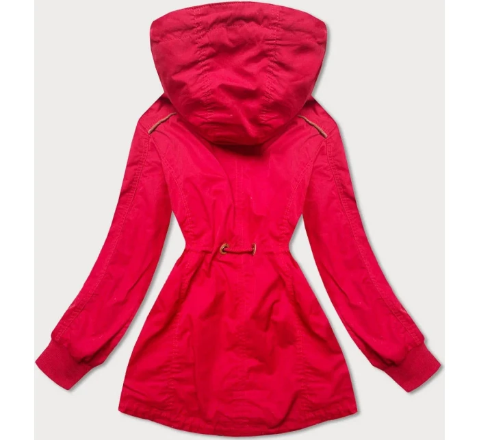 Krátká červená bunda parka s kapucí model 14948088 - LHD Krátká červená bunda parka s kapucí model 14948088 - LHD