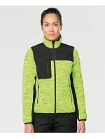 Dámská pracovní pletená fleecová bunda 20. fluorescent yellow melange/black model 22448848 - WK Dámská pracovní pletená fleecová bunda 20. fluorescent yellow melange/black model 22448848 - WK
