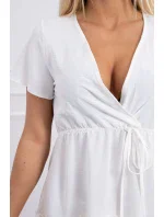 Šaty s obálkovým výstřihem ecru Šaty s obálkovým výstřihem ecru