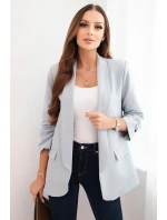 Dámská sako bez zapínání s podšívkou S/M šedá