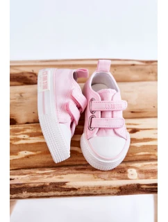 Dětské látkové tenisky se suchým zipem BIG STAR model 21594938 Růžová - Big Star Shoes