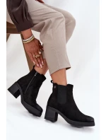 Dámské kotníkové boty na podpatku vyhřívané černé model 21707445 - Boto Dámské kotníkové boty na podpatku vyhřívané černé model 21707445 - Boto