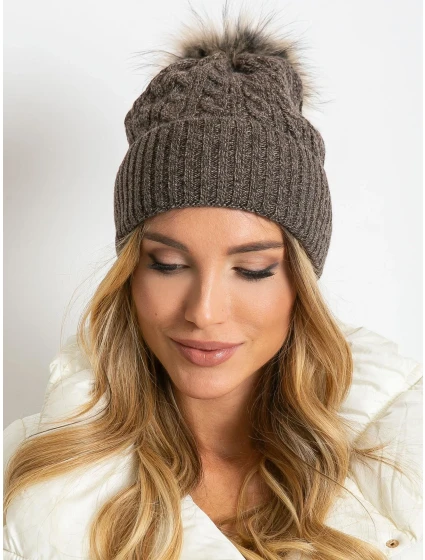 Dámská čepice AT CZ 173501 tmavě hnědá Dámská čepice AT CZ 173501 tmavě hnědá