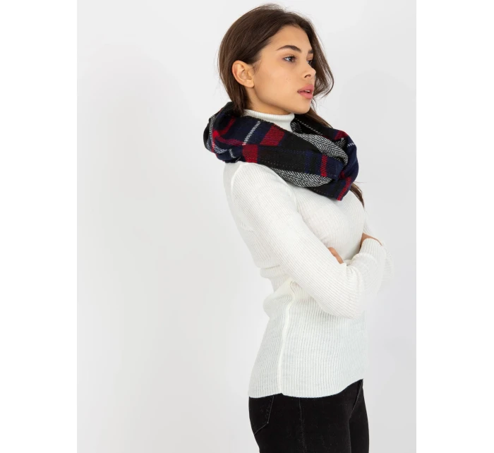 Tunelová šála AT KM 1402.20 tmavě modrá červená