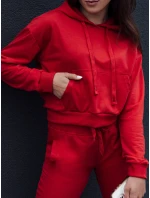 TRENDHOOD dámská mikina s kapucí červená FashionStreet BY1312 TRENDHOOD dámská mikina s kapucí červená FashionStreet BY1312