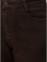 Jeansy damskie z wysokim stanem mom fit brązowe FashionStreet UY3236