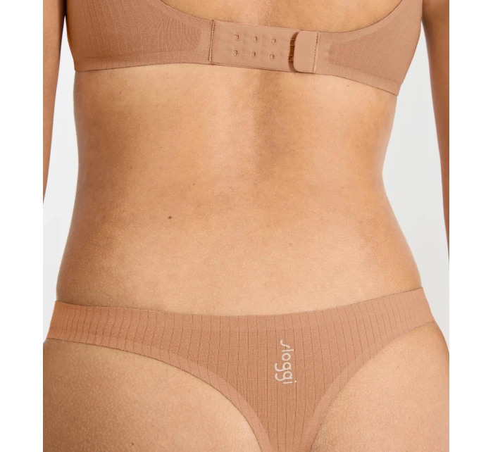 Dámská tanga ZERO Feel Pure String - NOSTALGIC BROWN - béžové 00CM - SLOGGI Dámská tanga ZERO Feel Pure String - NOSTALGIC BROWN - béžové 00CM - SLOGGI