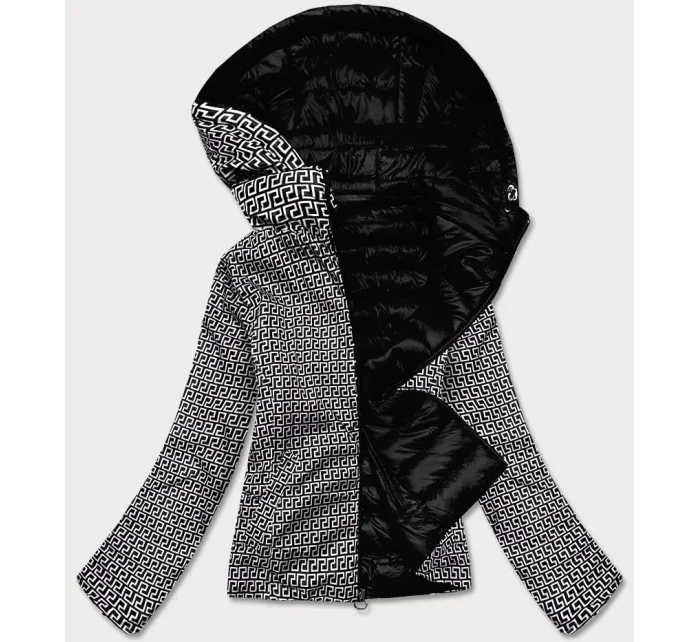 Černá dvouvrstvá dámská prošívaná bunda (B9775-1)