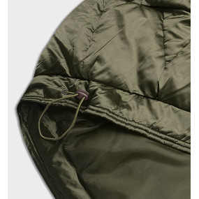 Krátká oversize bunda v khaki barvě (H-1109-13)