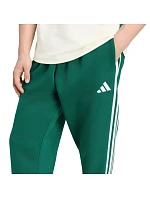 Pánské kalhoty adidas Essentials 3-Stripes Fleece Tapered Cuffed zelené KY4129 Pánské kalhoty adidas Essentials 3-Stripes Fleece Tapered Cuffed zelené KY4129