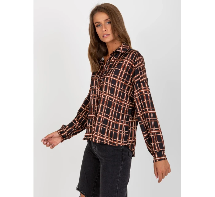 Dámská košile model 21951719 černá a béžová - FPrice