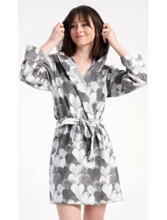 Dámský župan krátký s kapucí Srdce