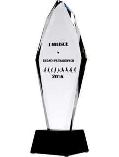 Trofeum szklane grawerowane + wypełnienie farbą