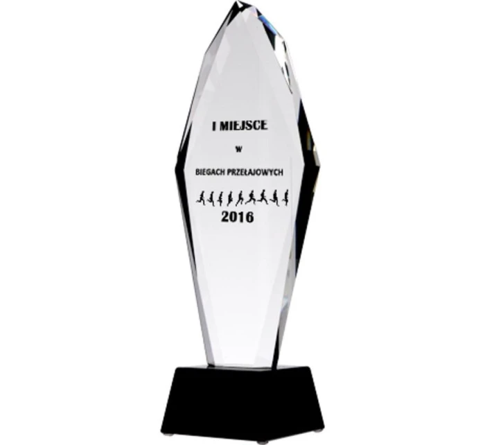 Gravírovaná skleněná trofej + malířská výplň Gravírovaná skleněná trofej + malířská výplň