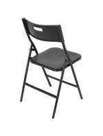 STOLEK PRO CATERING KOMPAKTNÍ STOLEK 86,5x86,5x71 cm a 4 SEDÁTKA ČERNÝ