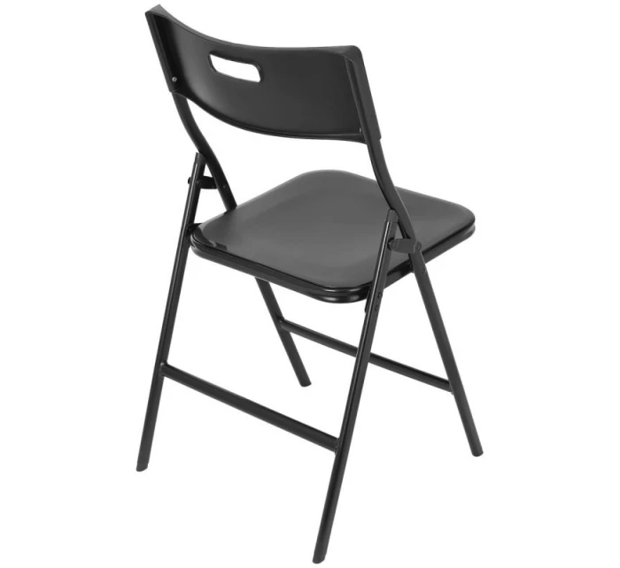 STOLEK PRO CATERING KOMPAKTNÍ STOLEK 86,5x86,5x71 cm a 4 SEDÁTKA ČERNÝ