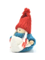 DEKORATIVNÍ PANENKA S TAŠKOU MODRÁ DÍVKA 7,5 CM DEKORATIVNÍ PANENKA S TAŠKOU MODRÁ DÍVKA 7,5 CM