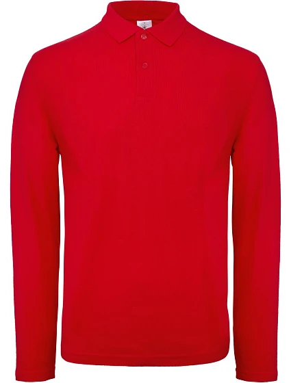B&C ID.001 LSL Pánské piqué polo s dlouhým rukávem 01.0I12 red B&C ID.001 LSL Pánské piqué polo s dlouhým rukávem 01.0I12 red