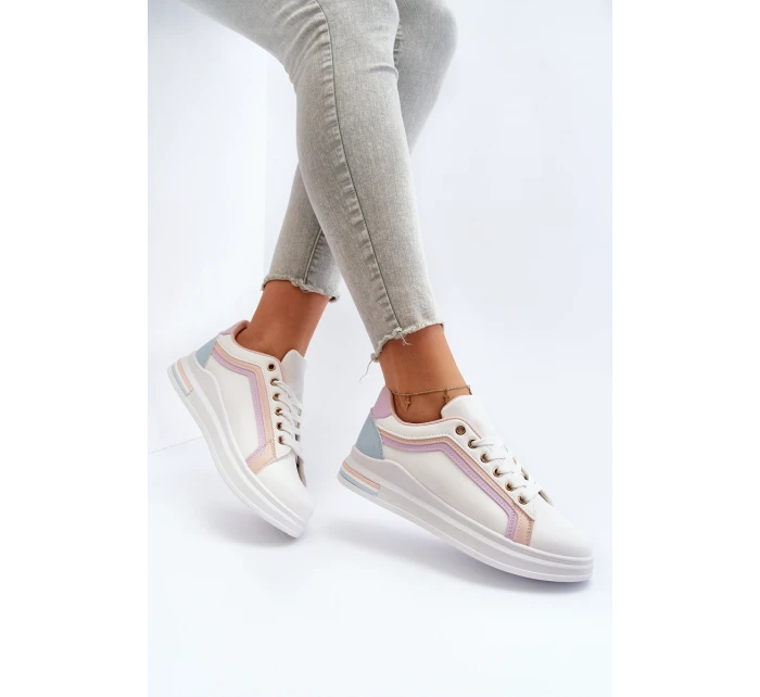 Dámské tenisky s flitry růžové model 21649117 - Boto