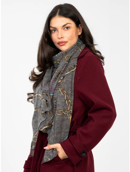 Závoj AT CH F67024.26 tmavě šedý