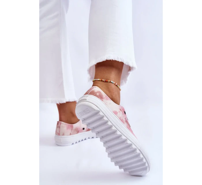 Módní nízké tenisky Big Star LL274044 růžovo-béžová Módní nízké tenisky Big Star LL274044 růžovo-béžová