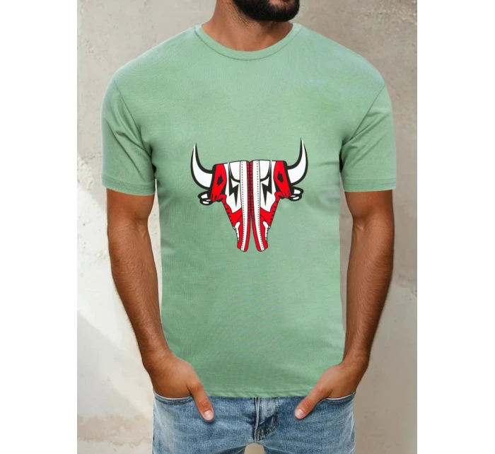 Pánské světle zelené tričko Dstreet model 21965073 - FashionStreet