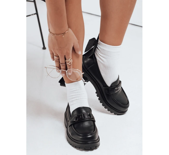 Dámské černé mokasíny Dstreet ZY1127 Dámské černé mokasíny Dstreet ZY1127