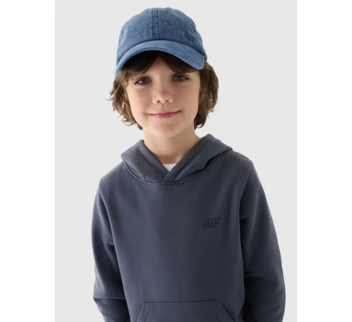 Chlapecká nepruhovaná mikina s kapucí 4F Junior 4FJWMM00TSWSM1292-25S