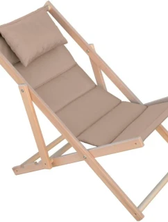 DŘEVĚNÁ DENNÍ POSTEL CLASSIC SOFT S OPĚRKOU HLAVY TAUPE