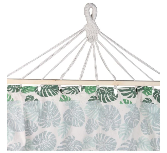 ZAHRADNÍ HOUPACÍ SÍŤ PRO 2 OSOBY 200X150CM S TYČÍ A STŘAPCEM MIAMI NATURA JUNGLE