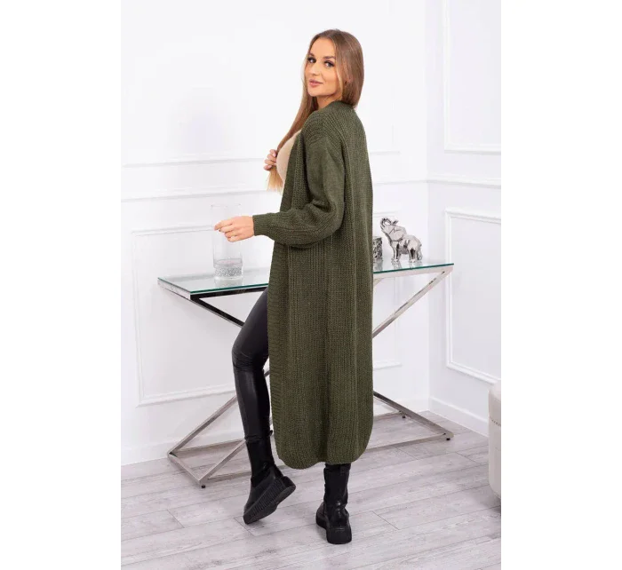 Dlouhý svetr khaki