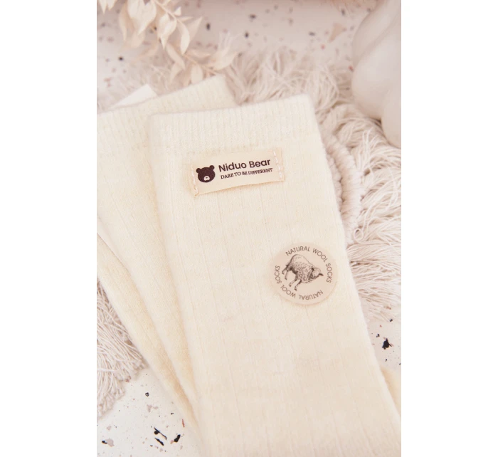 Teplé Vlněné Dámské Ponožky S model 21786954 Ecru - Aura.via