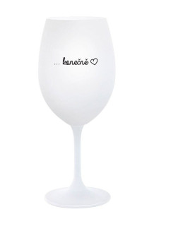 ...KONEČNĚ - bílá  sklenice na víno 350 ml