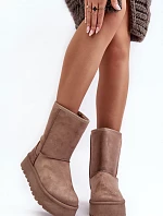 Dámské sněhové boty VL256P Tmavě béžová - Seastar