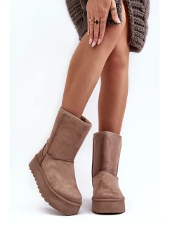 Dámské sněhové boty VL256P Tmavě béžová - Seastar