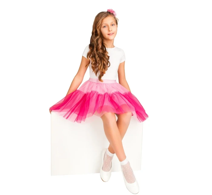 Dívčí ponožky 20DEN Bílé puntíkované model 20868314 - Noviti