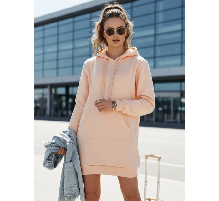 Dámská dlouhá mikina oversize růžová Dstreet model 21964048 - FashionStreet