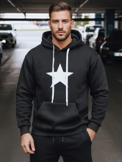 Pánská mikina s kapucí černá Dstreet model 21993019 - FashionStreet