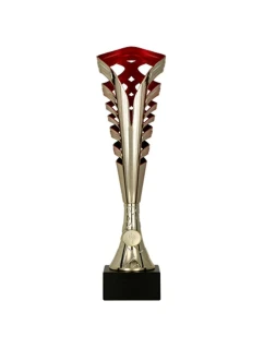 Zlatočervený plastový kelímek