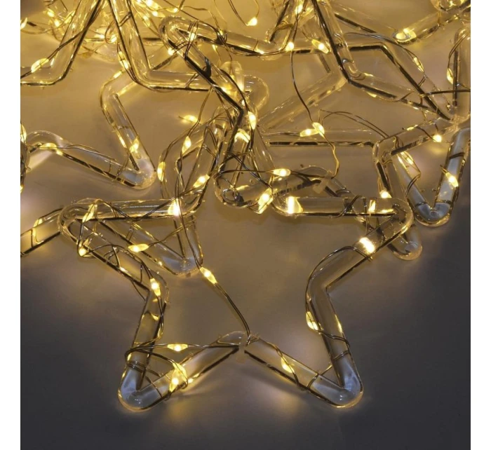 Vánoční stromek světla závěs 200x200 CM 415LED WHITE STARS