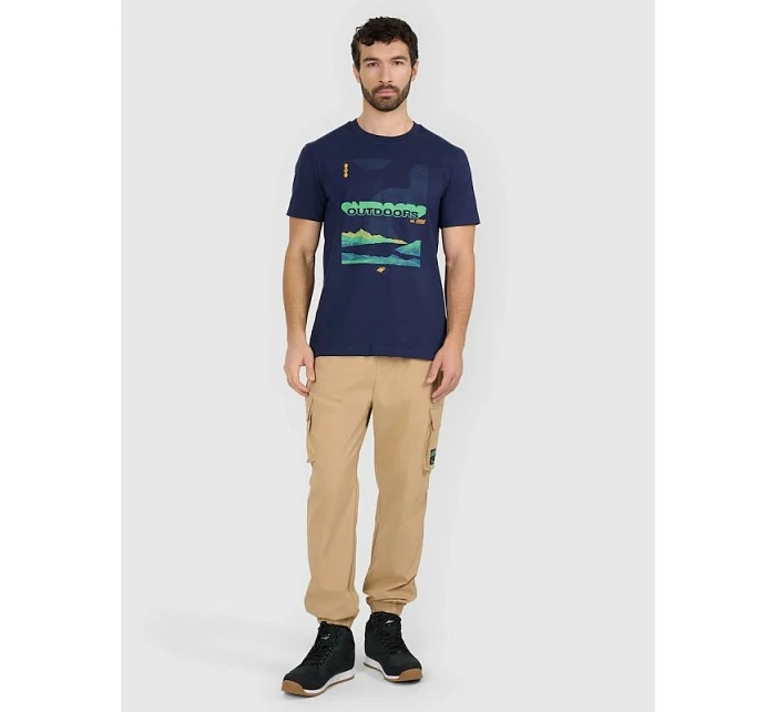 Pánské tričko s potiskem 4F 4FRAW25TTSHM3378-31S pánské