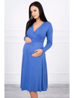 Šaty s výřezem pod prsy z džínoviny