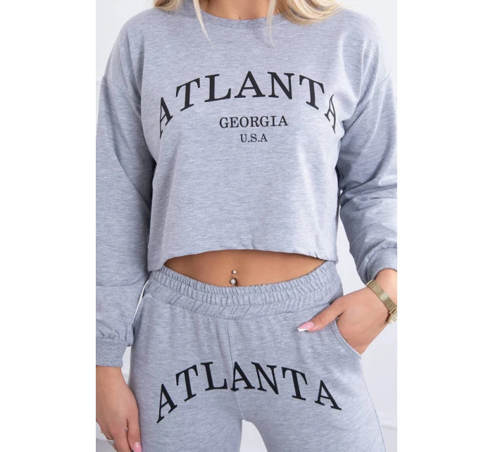 Atlanta šedá sada s potiskem Atlanta šedá sada s potiskem