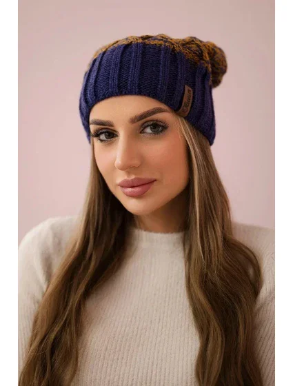 Milano fleecová čepice K203 hořčicová model 18749917 fialová - K-Fashion Milano fleecová čepice K203 hořčicová model 18749917 fialová - K-Fashion