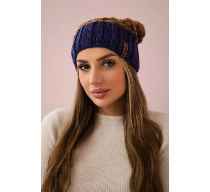 Milano fleecová čepice K203 hořčicová model 18749917 fialová - K-Fashion Milano fleecová čepice K203 hořčicová model 18749917 fialová - K-Fashion