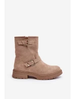 Dámské Boty Na Plochém Podpatku S Bežové model 21638093 - Boto Dámské Boty Na Plochém Podpatku S Bežové model 21638093 - Boto