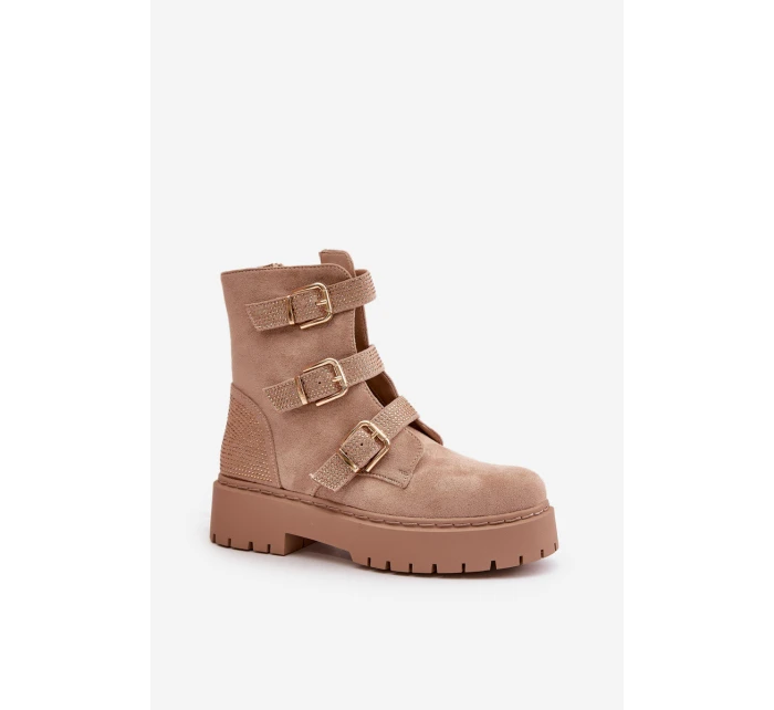 Zateplené dámské boty se béžové model 21670769 - Boto Zateplené dámské boty se béžové model 21670769 - Boto