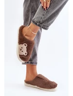 Dámské Plyšové Pantofle S Medvědem Hnědé Fiorinella Dámské Plyšové Pantofle S Medvědem Hnědé Fiorinella