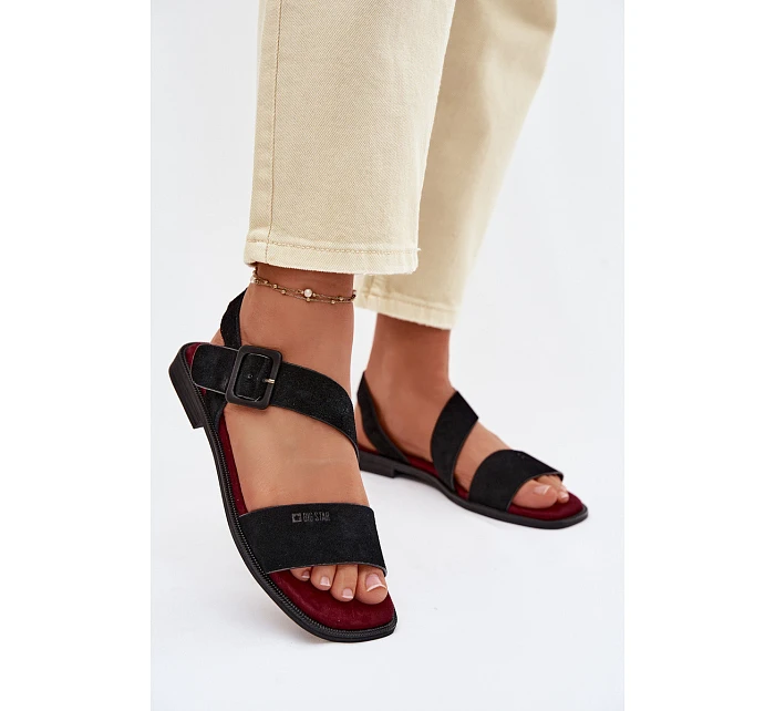 Dámské sandály Z semiše Big Star model 22064112 Černé - Big Star Shoes