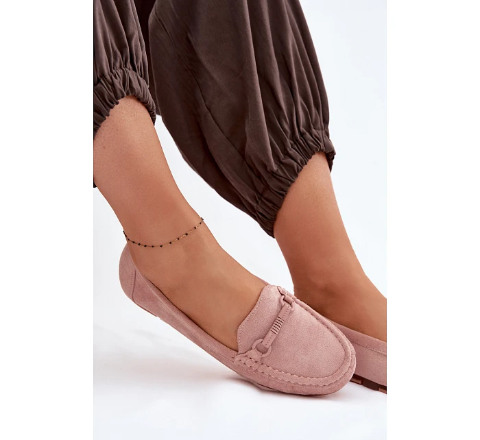 Dámské mokasíny Ploché Růžové model 22091868 - Boto